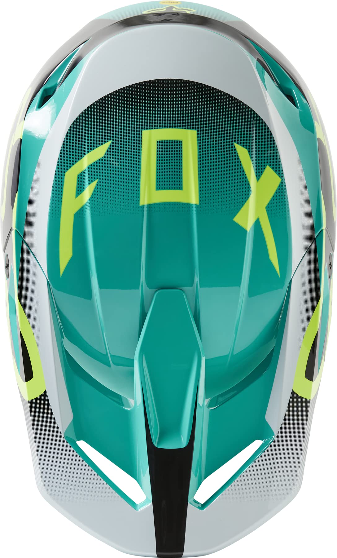 Fox V1 Leed Motocross Off-Road Helmet - Teal 2XL : Amazon.co.uk